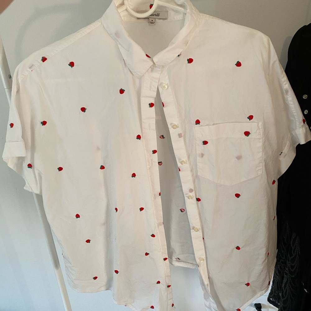 Madewell strawberry shirt